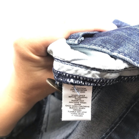 LOFT Ann Taylor Dark Wash Curvy Trouser Jeans Aize 2 - Picture 7 of 7